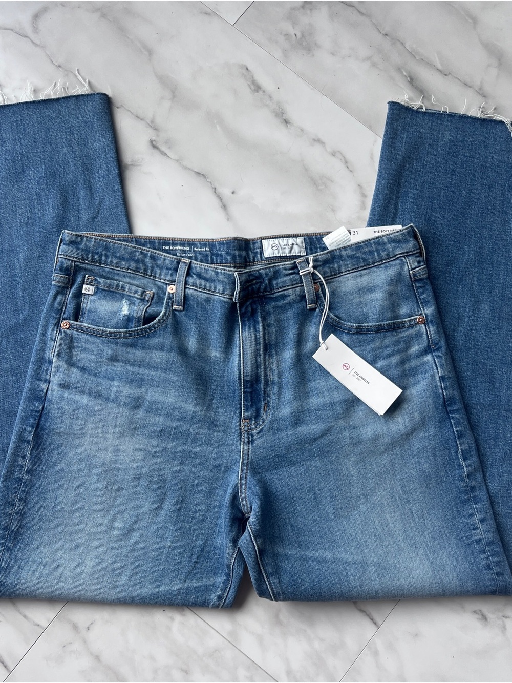 AG Adriano Goldschmied Women's Straight Leg Jeans - Blue Wash NWT SZ 31